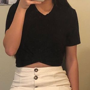 Black crop top